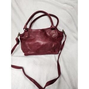 Wanderers Travel Co The Ostuni Piccolo Leather Shoulder Bag Burgundy Red